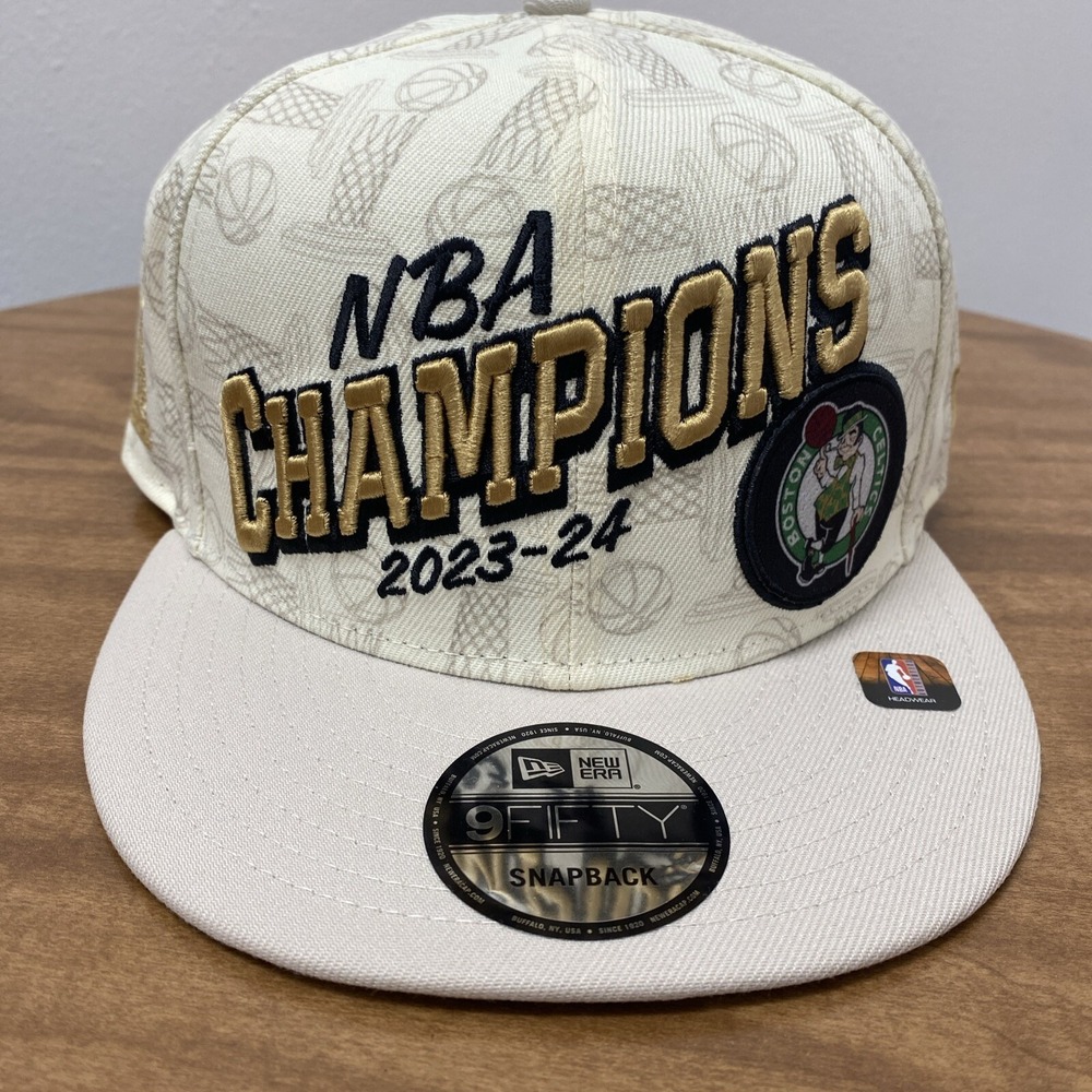 Boston Celtics New Era 2024 NBA Champions 9FIFTY Locker Room Snapback Hat new